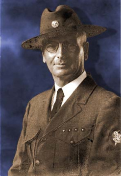 Scoutmaster Albert H. Bartle colorized photo