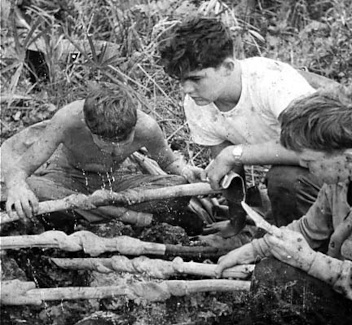 Baking bread on a stick