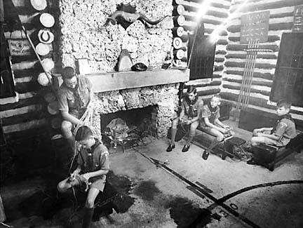 Inside cabin showing two patrol stalls