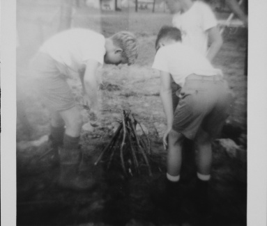 Bryan Crownover, Doug Beard lighting fire