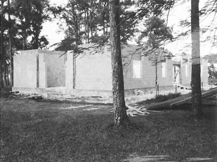 Scout House walls erected